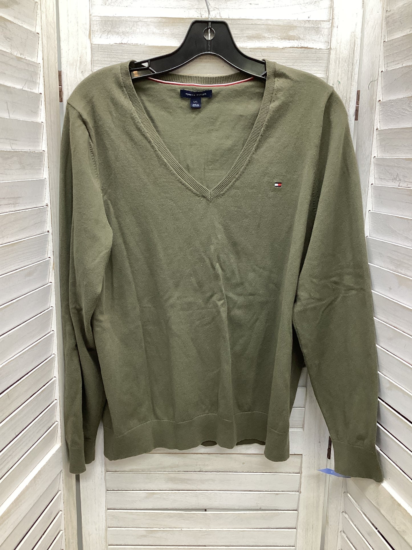 Sweater By Tommy Hilfiger In Green, Size: L