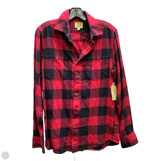 Top Long Sleeve By True Craft In Plaid Pattern, Size: S