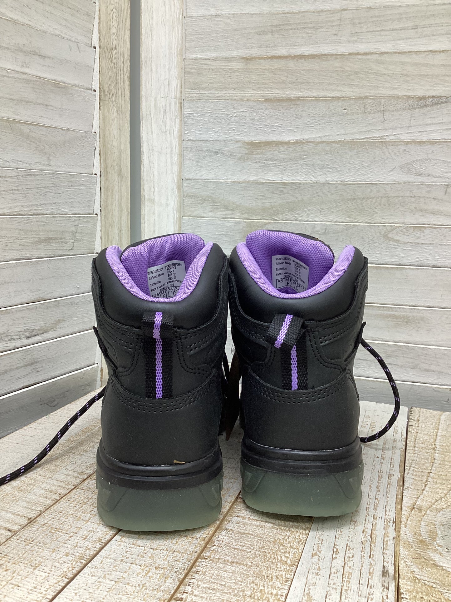 Boots Hiking By Clothes Mentor In Black & Purple, Size: 6