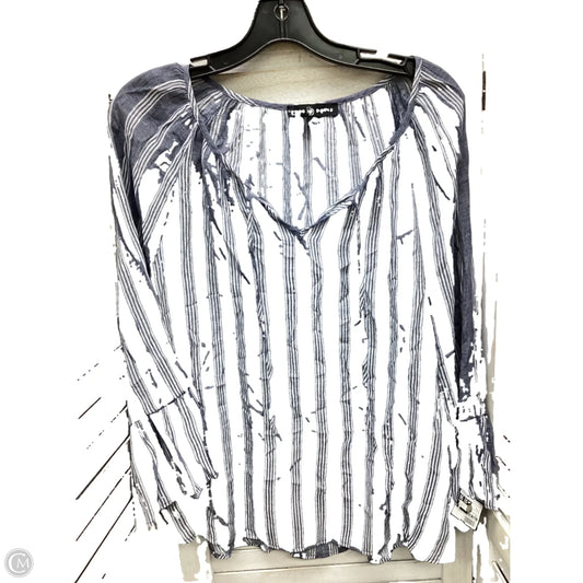 Top Long Sleeve By Fred David In Striped Pattern, Size: L