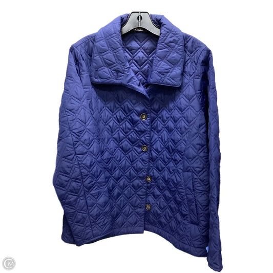 Coat Puffer & Quilted By Lands End In Navy, Size: M
