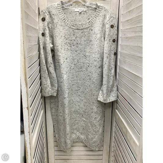 Dress Casual Midi By Studio 1 In Grey, Size: L