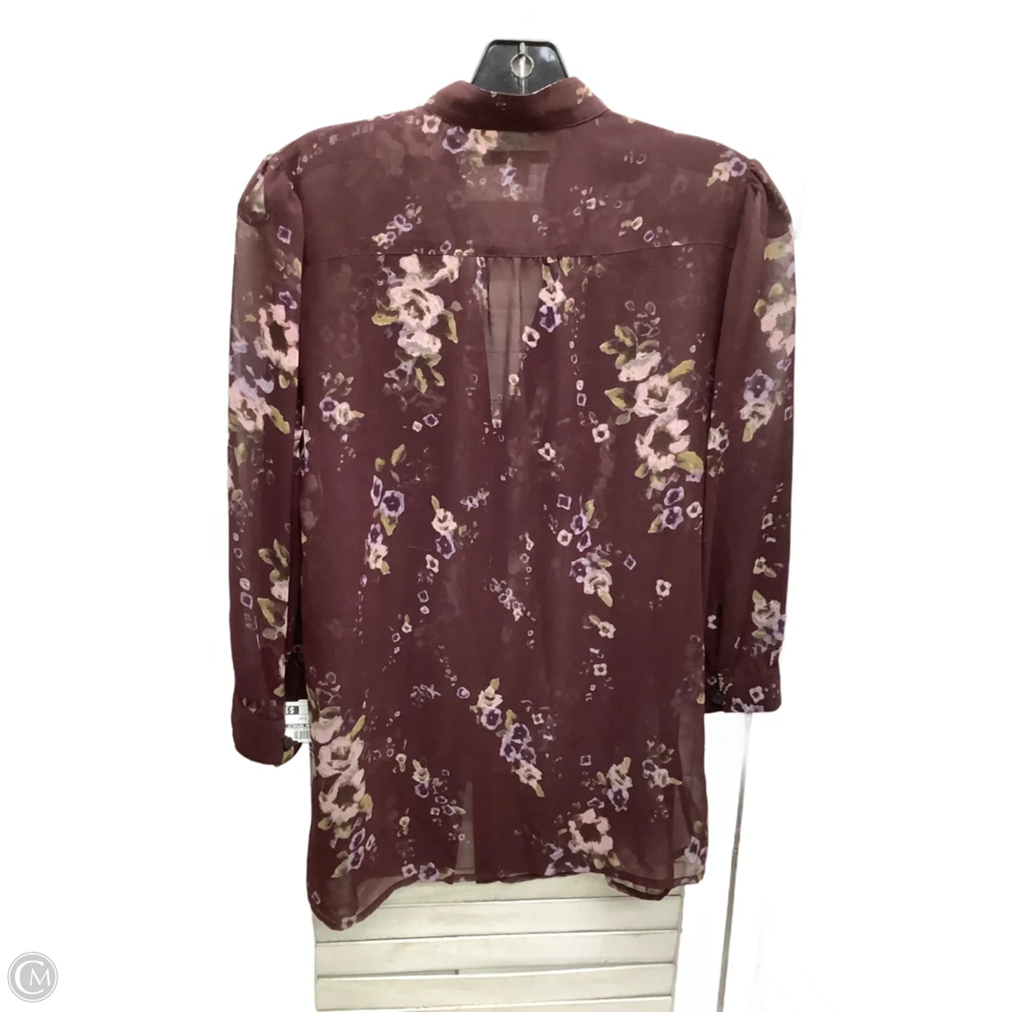 Top Long Sleeve By Banana Republic In Floral Print, Size: S