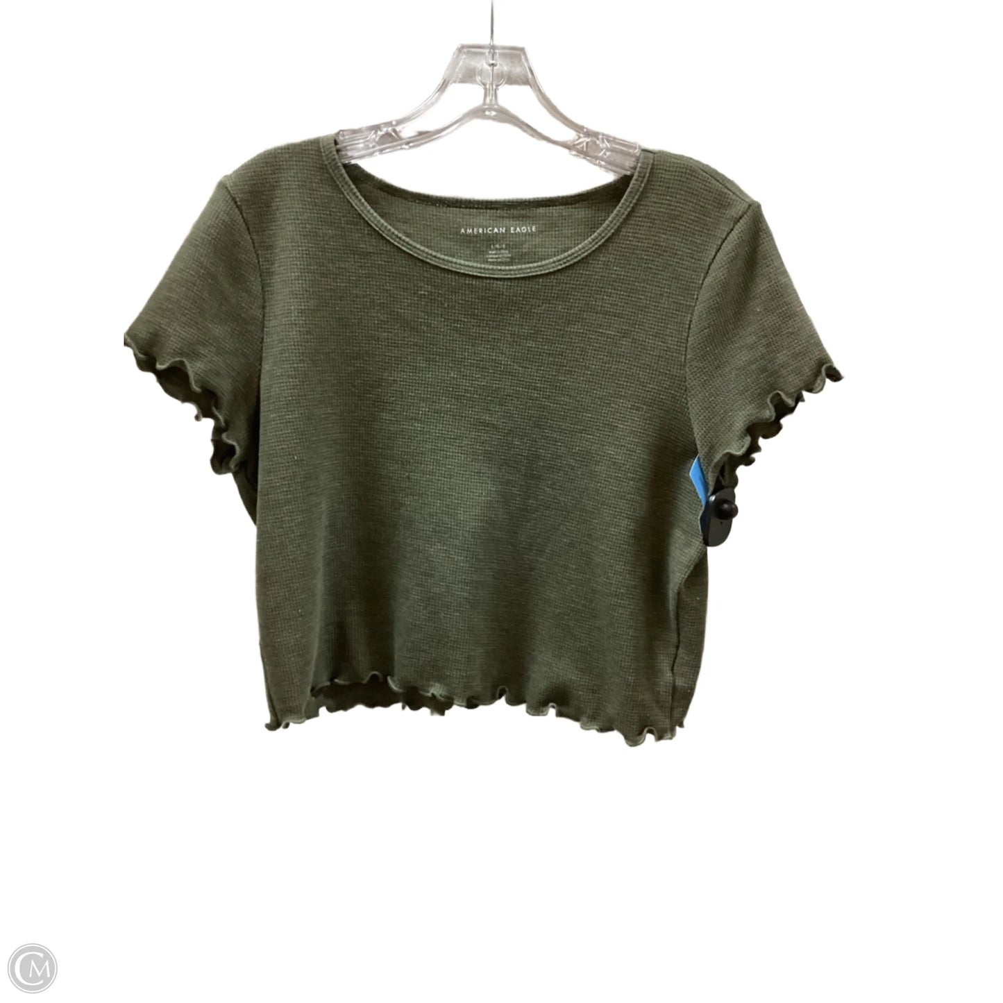 Top Short Sleeve By American Eagle In Green, Size: L