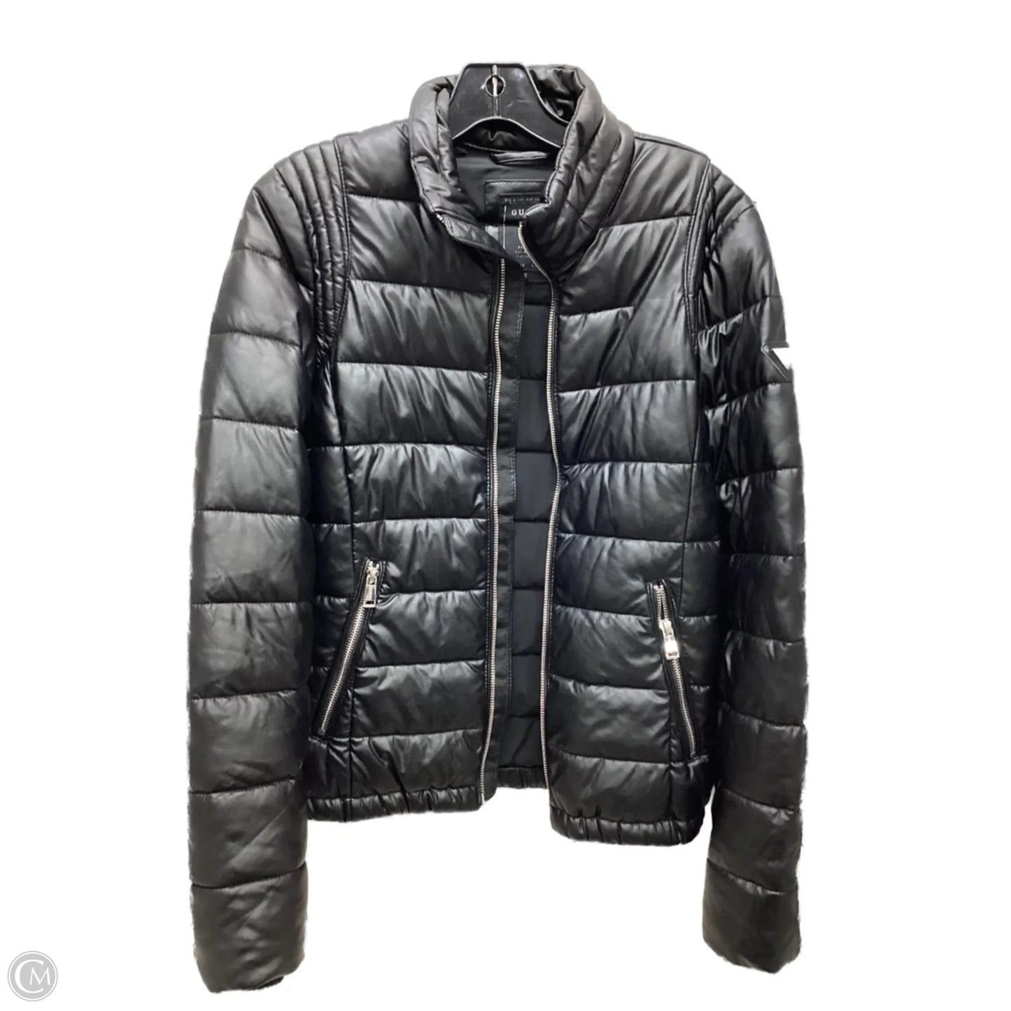 Coat Puffer & Quilted By Guess In Black, Size: Xs