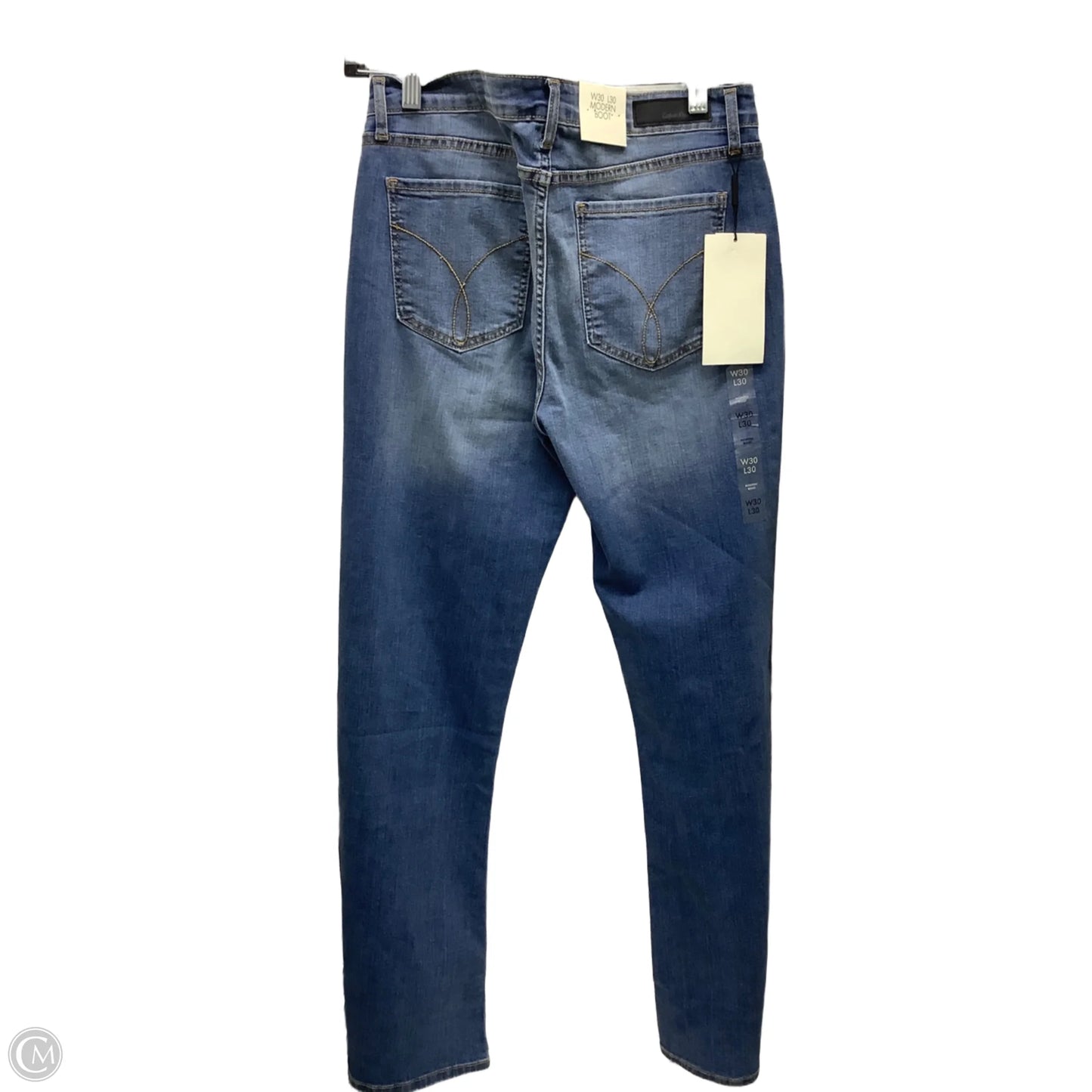 Jeans Flared By Calvin Klein In Blue Denim, Size: 8