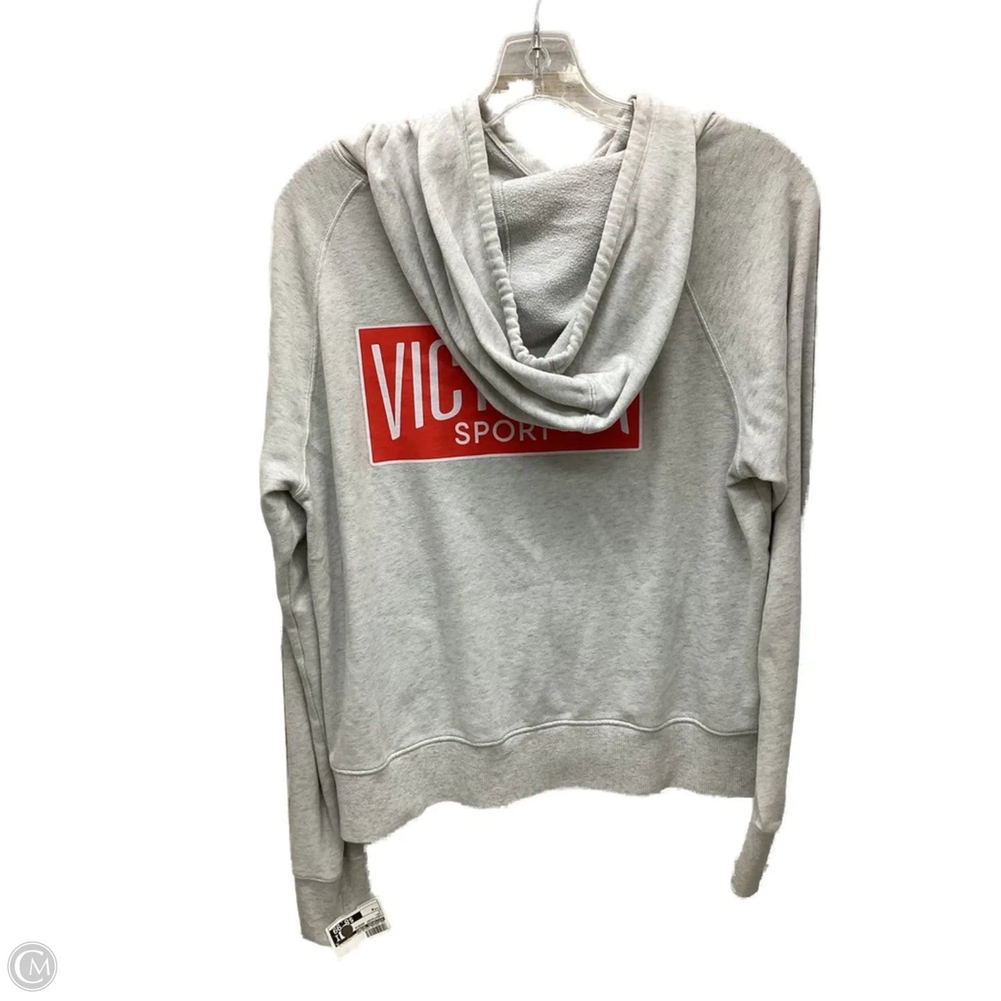 Sweatshirt Hoodie By Victorias Secret In Grey, Size: M