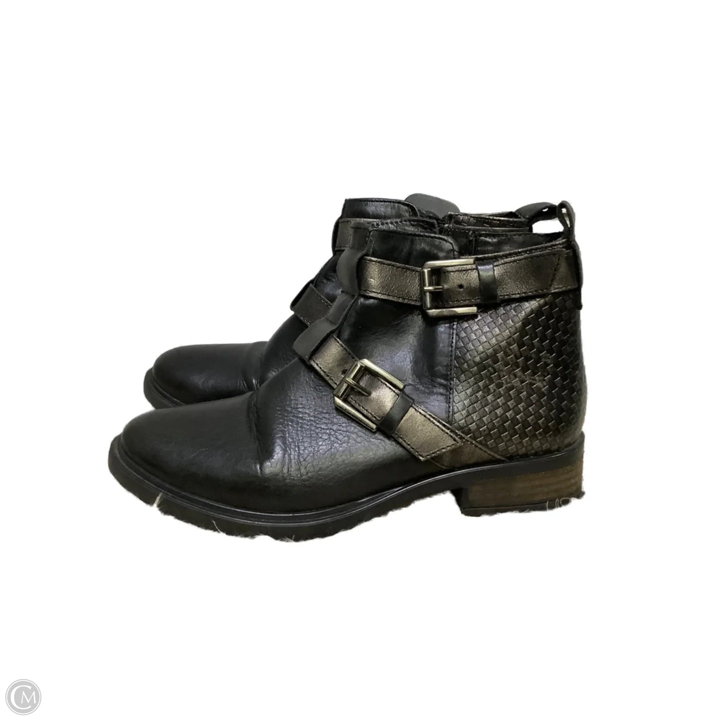 Boots Ankle Flats By Clothes Mentor In Black, Size: 6.5