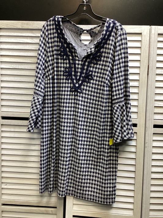 Dress Casual Midi By Crown And Ivy In Checkered Pattern, Size: Xl