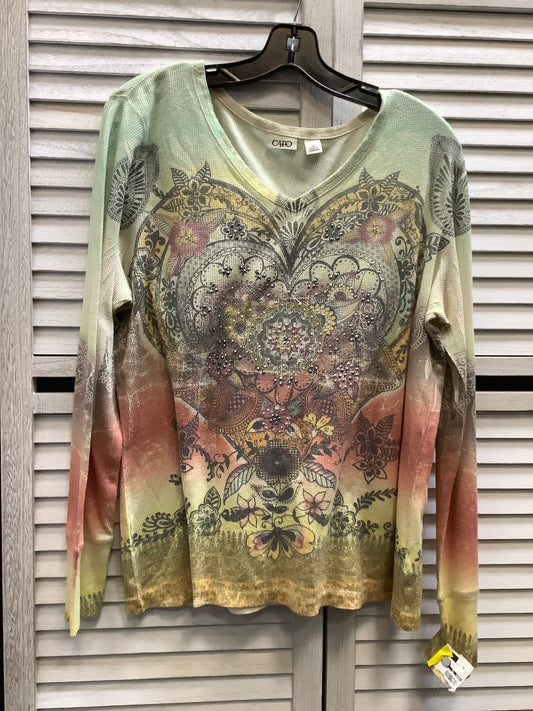 Top Long Sleeve By Cato In Multi-colored, Size: Xl