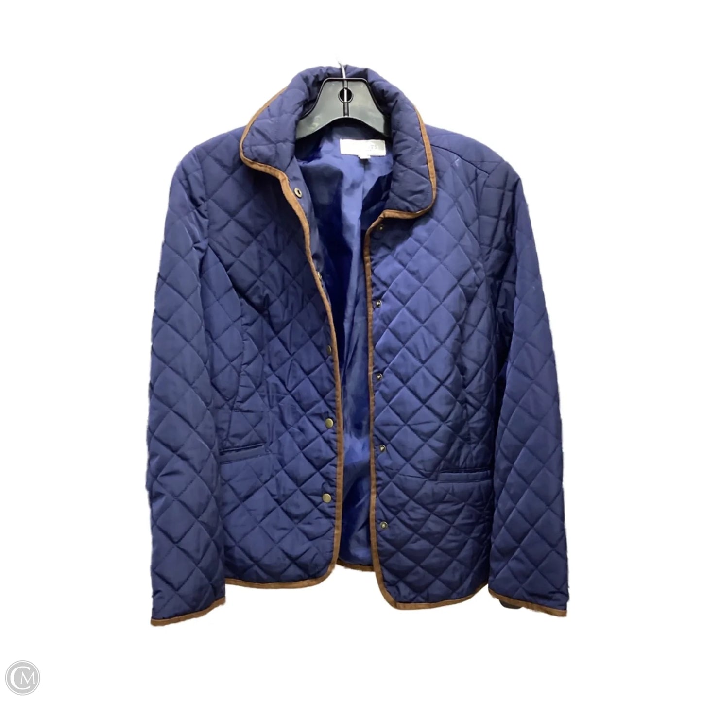 Jacket Puffer & Quilted By Talbots In Blue, Size: S