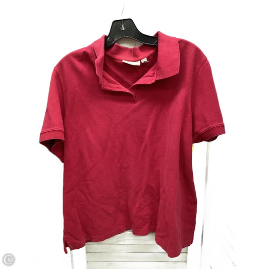 Top Short Sleeve By Croft And Barrow In Red, Size: 2x