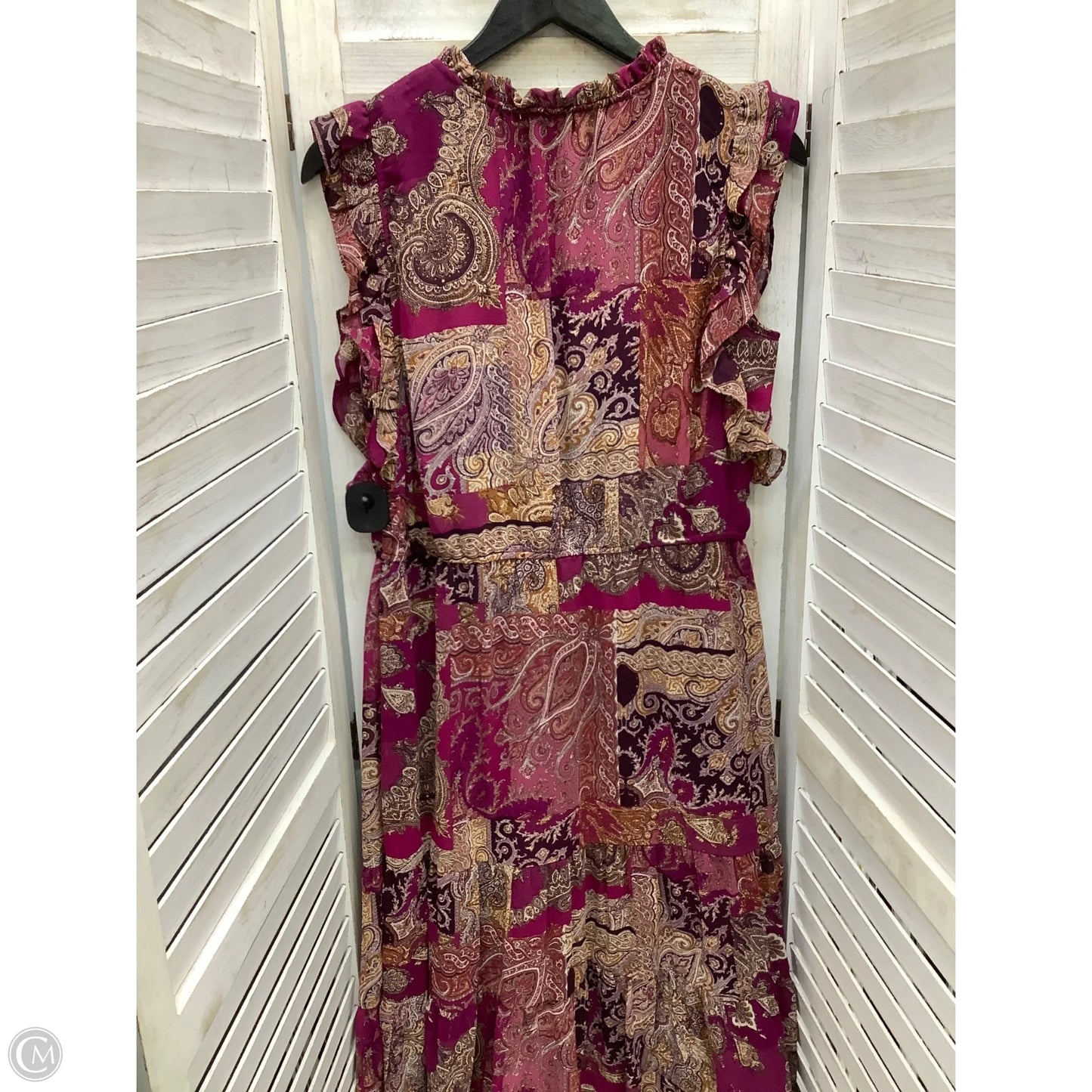 Dress Casual Maxi By Sandra Darren In Multi-colored, Size: 14