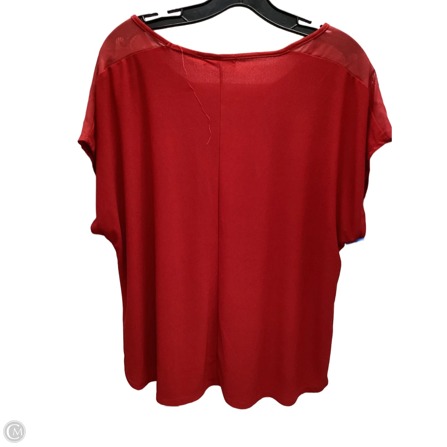 Top Short Sleeve By 89th And Madison In Red, Size: 1x
