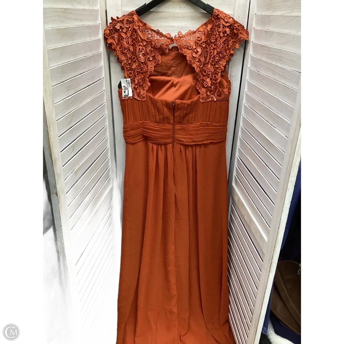 Dress Party Long By Clothes Mentor In Orange, Size: 2x