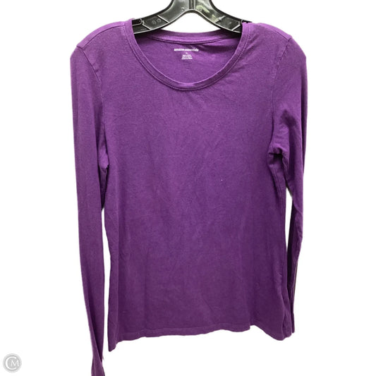 Top Long Sleeve By Amazon Essentials In Purple, Size: M