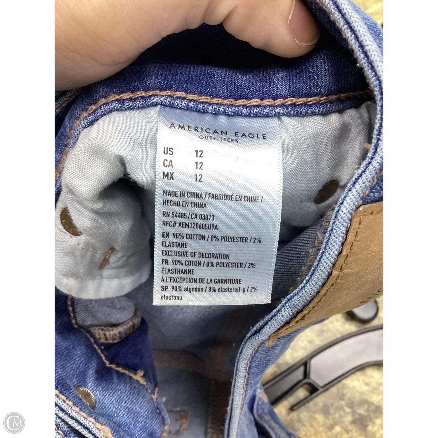 Shorts By American Eagle In Blue Denim, Size: 12