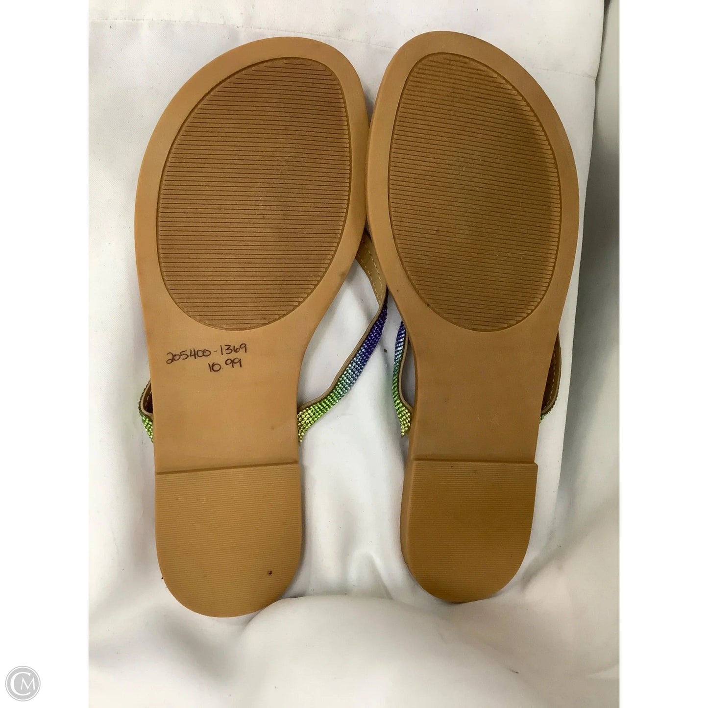 Sandals Flip Flops By Torrid In Rainbow Print, Size: 9.5