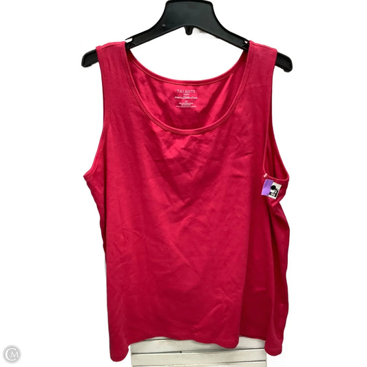Top Sleeveless By Talbots In Pink, Size: 2x