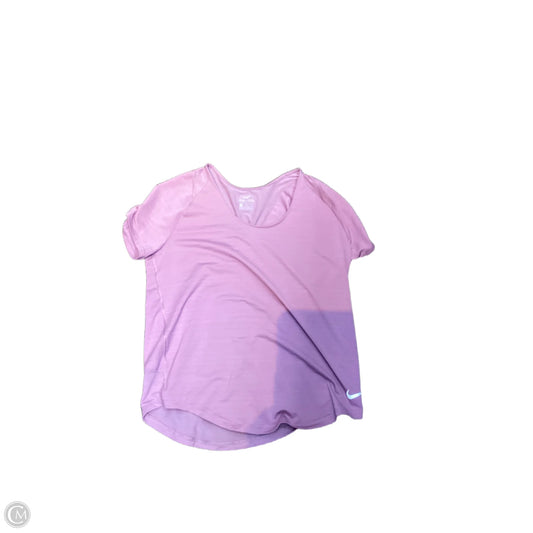 Athletic Top Short Sleeve By Nike In Purple, Size: M