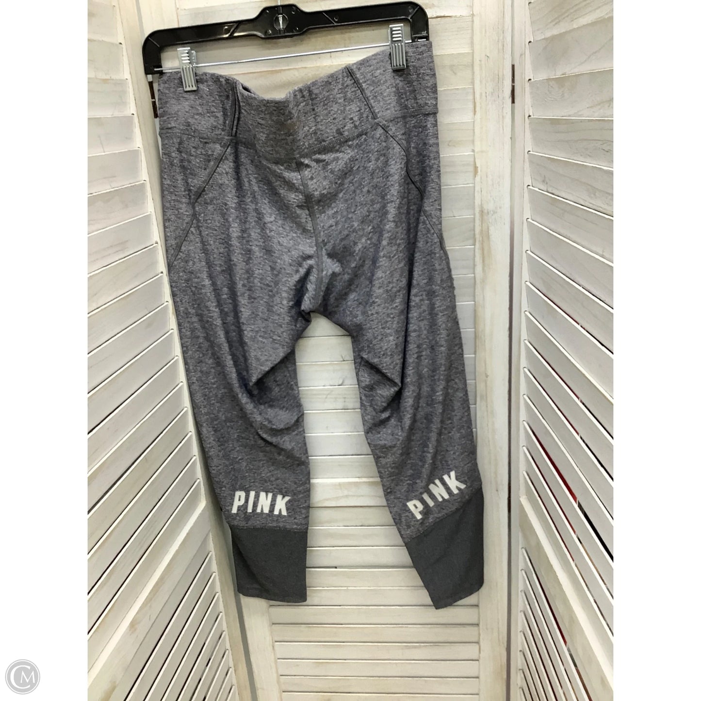 Athletic Leggings By Pink In Grey, Size: L