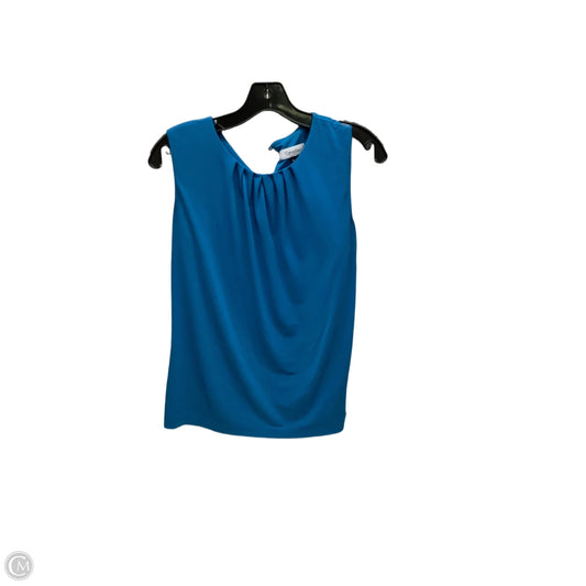 Top Sleeveless By Calvin Klein In Blue, Size: S