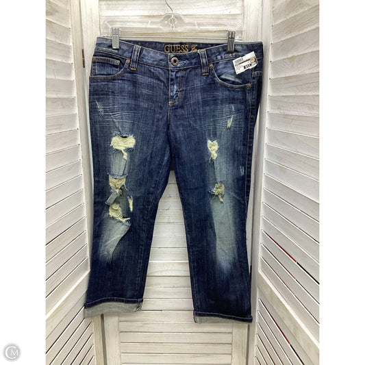 Capris By Guess In Blue Denim, Size: 6