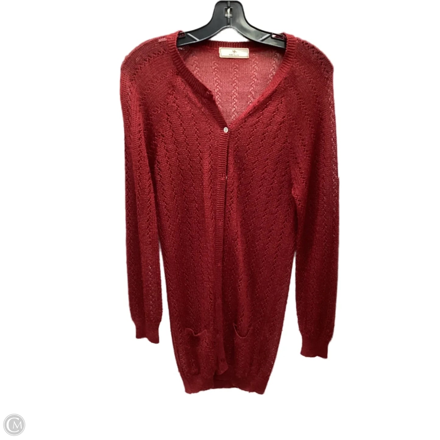 Cardigan By Clothes Mentor In Red, Size: L