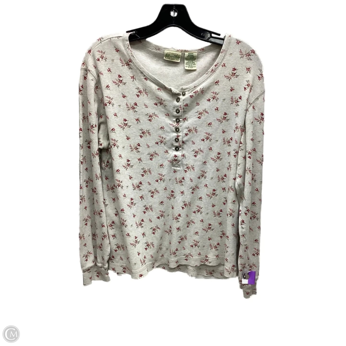 Top Long Sleeve By St Johns Bay In Multi-colored, Size: M