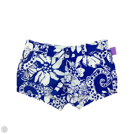 Shorts Designer By Lilly Pulitzer In Blue & White, Size: 0
