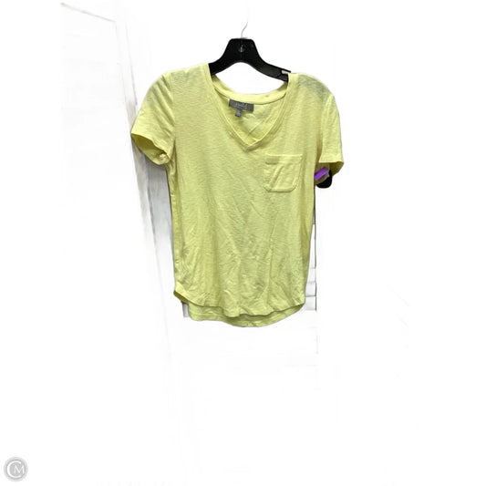 Top Short Sleeve By Marled In Yellow, Size: Xs
