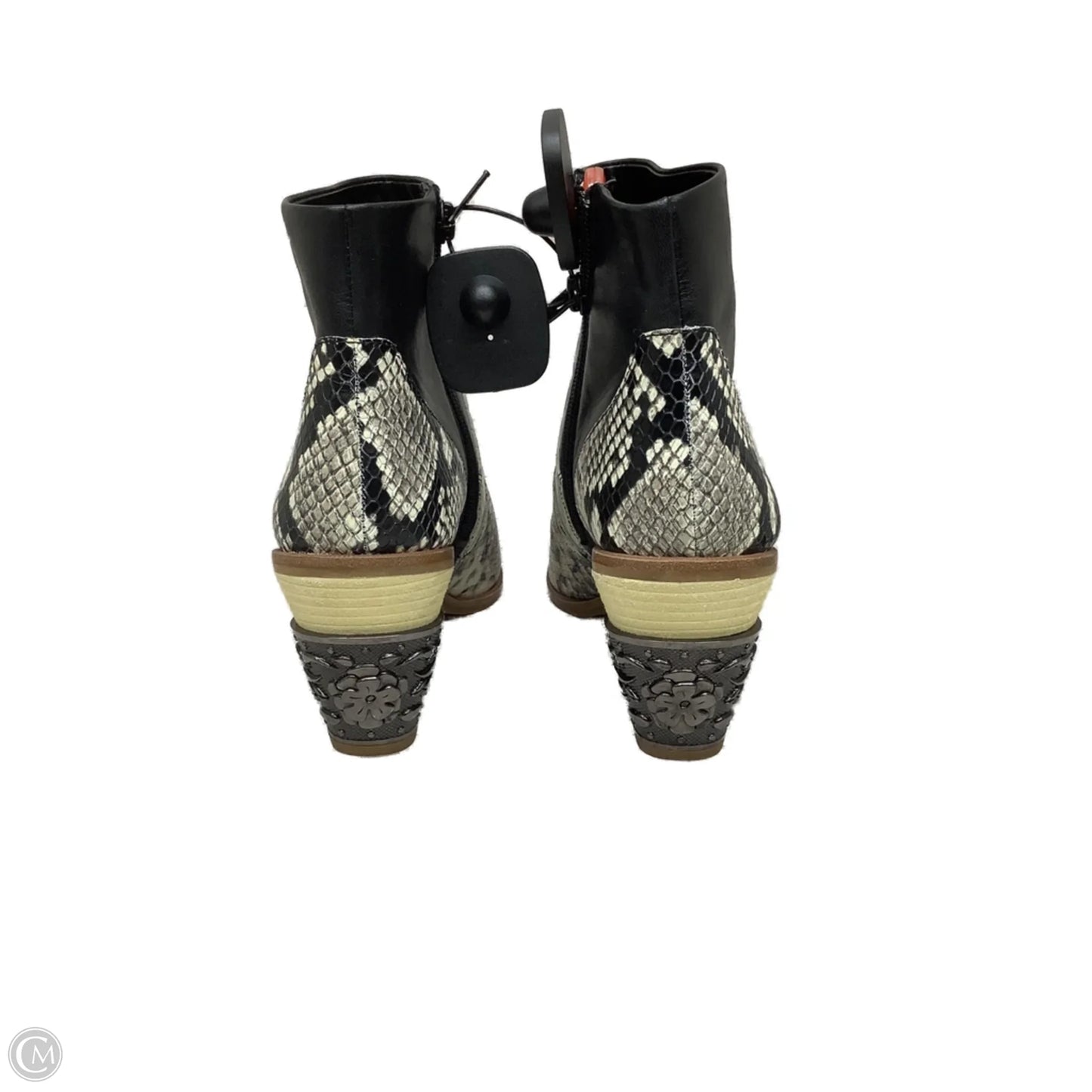 Boots Ankle Heels By Gianni Bini In Snakeskin Print, Size: 9.5