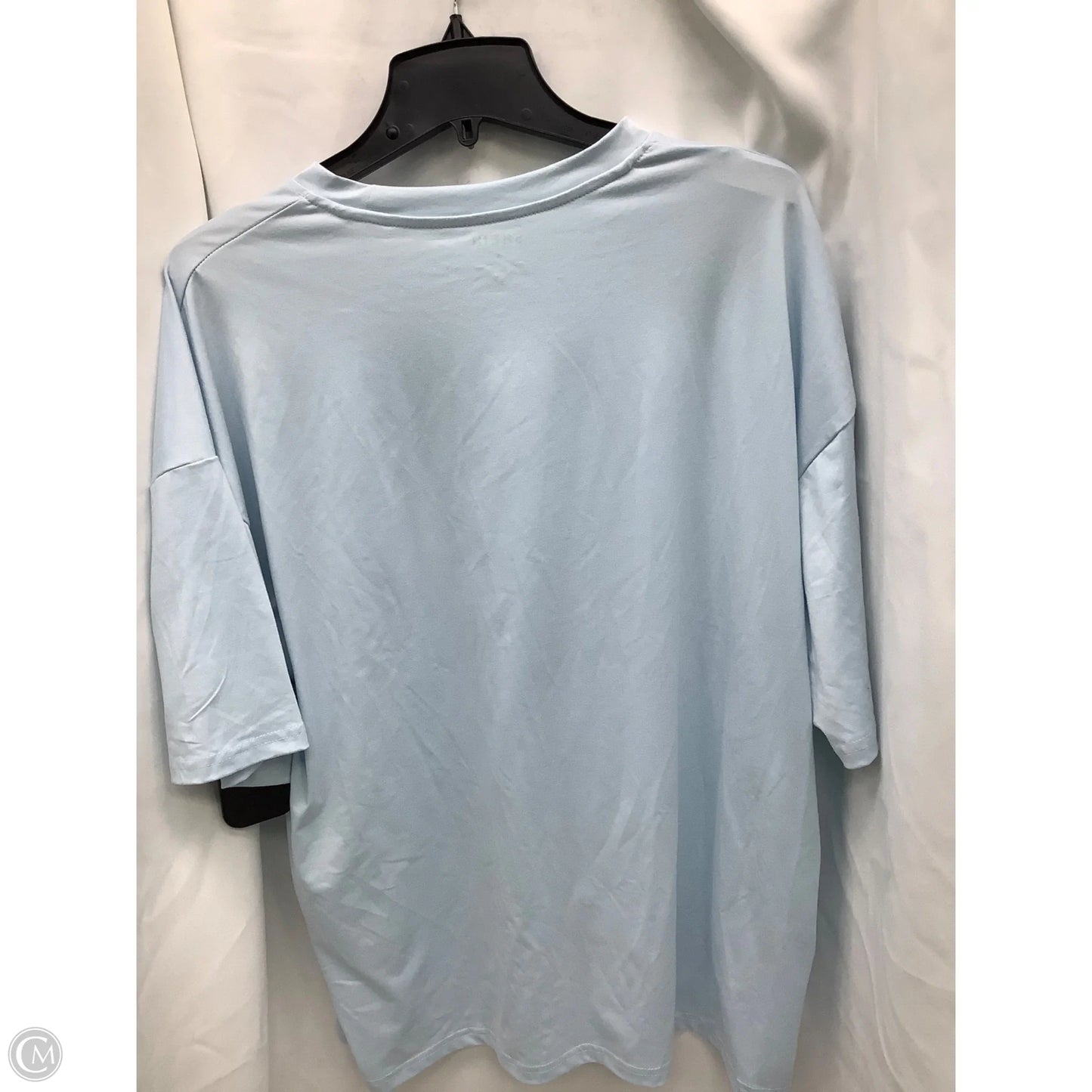Top Short Sleeve By Shein In Blue Red & White, Size: L