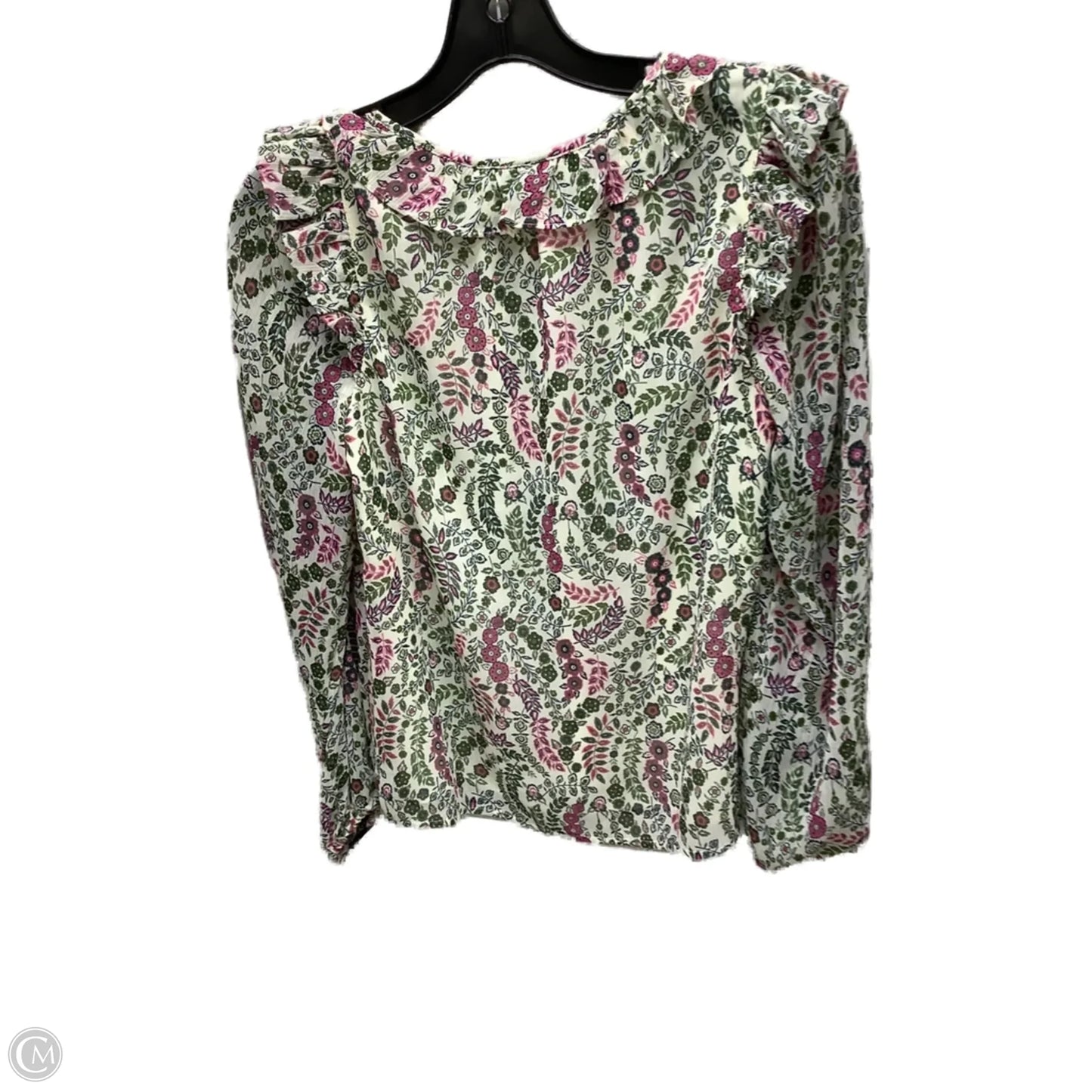 Top Long Sleeve By Loft In Floral Print, Size: Xsp