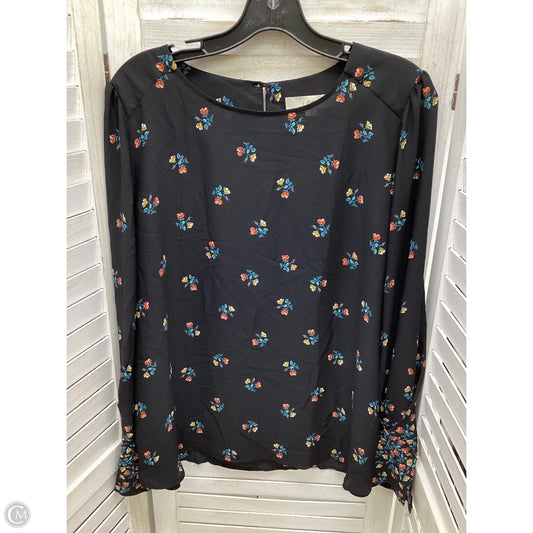 Top Long Sleeve By Loft In Black, Size: L