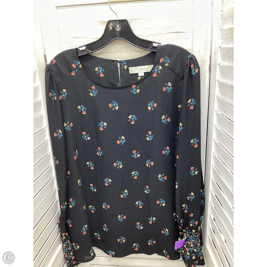 Top Long Sleeve By Loft In Black, Size: L