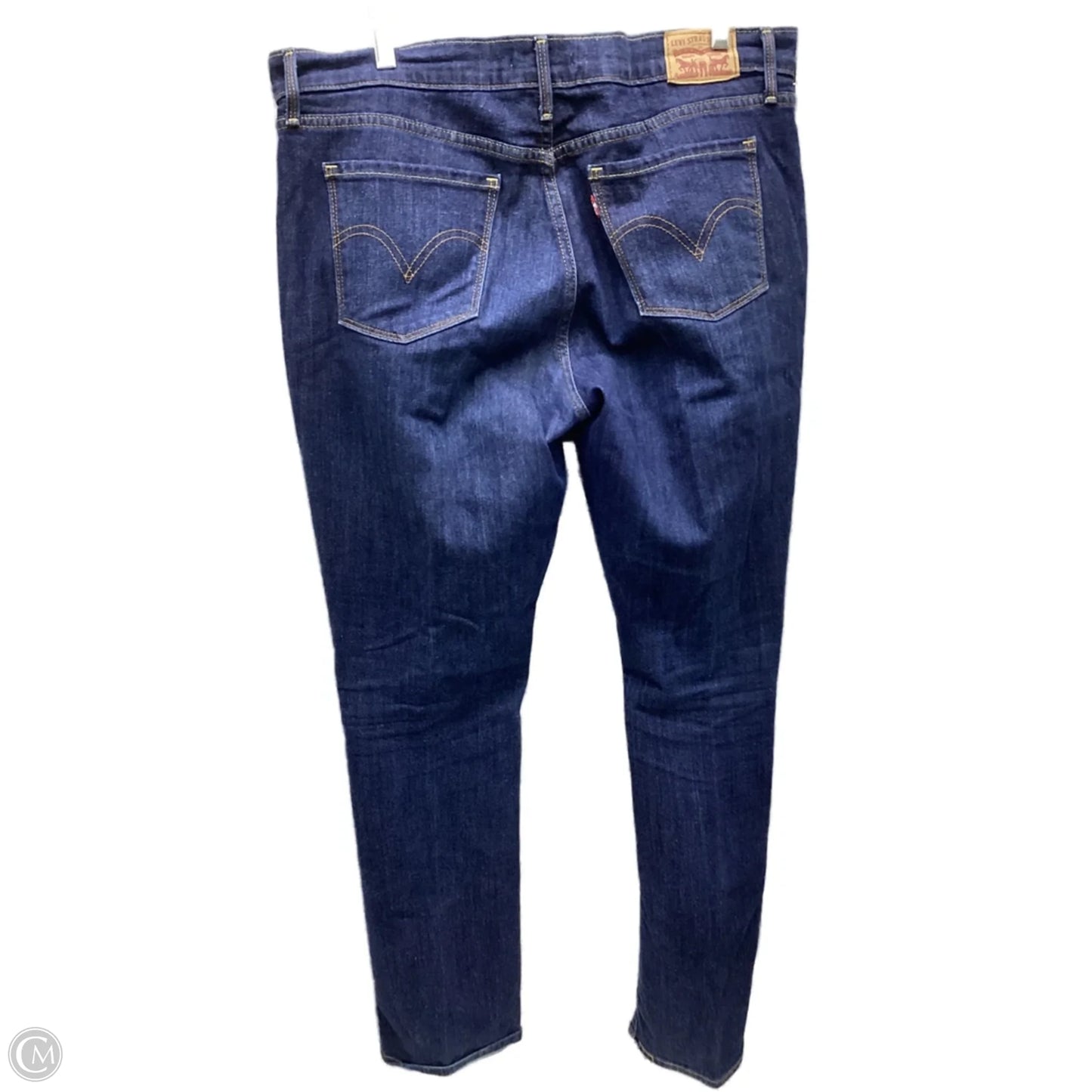 Jeans Straight By Levis In Blue Denim, Size: 12