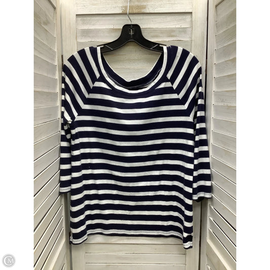 Top Long Sleeve By Talbots In Striped Pattern, Size: L