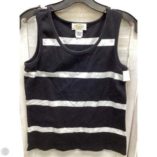 Top Sleeveless By Talbots In Black & White, Size: M