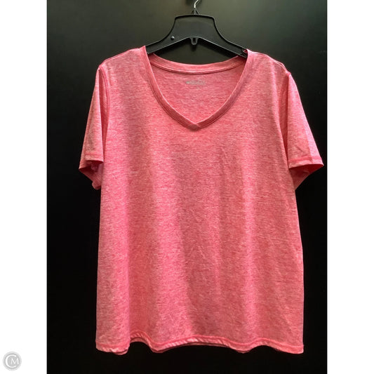 Athletic Top Short Sleeve By Ideology In Pink, Size: 2x