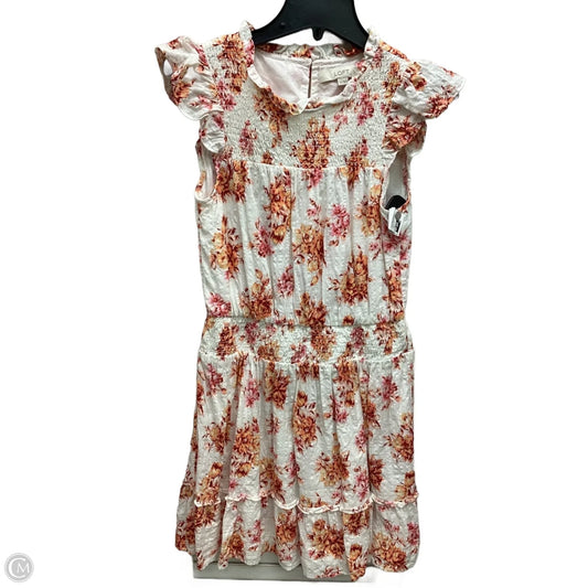 Dress Casual Short By Loft In Orange & White, Size: Xs