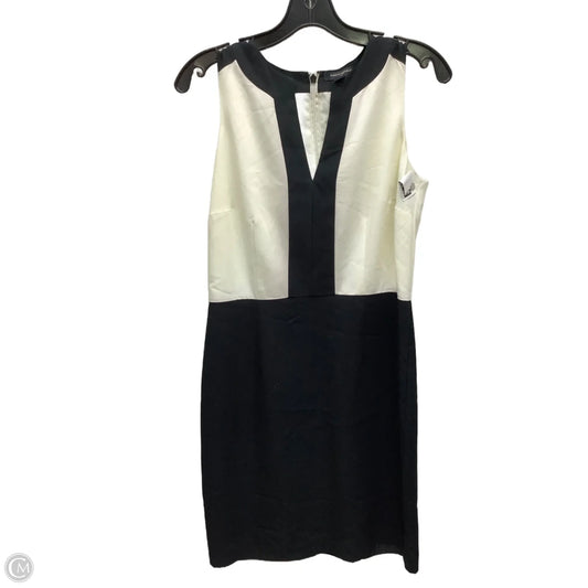 Dress Casual Midi By Banana Republic In Black & White, Size: 6