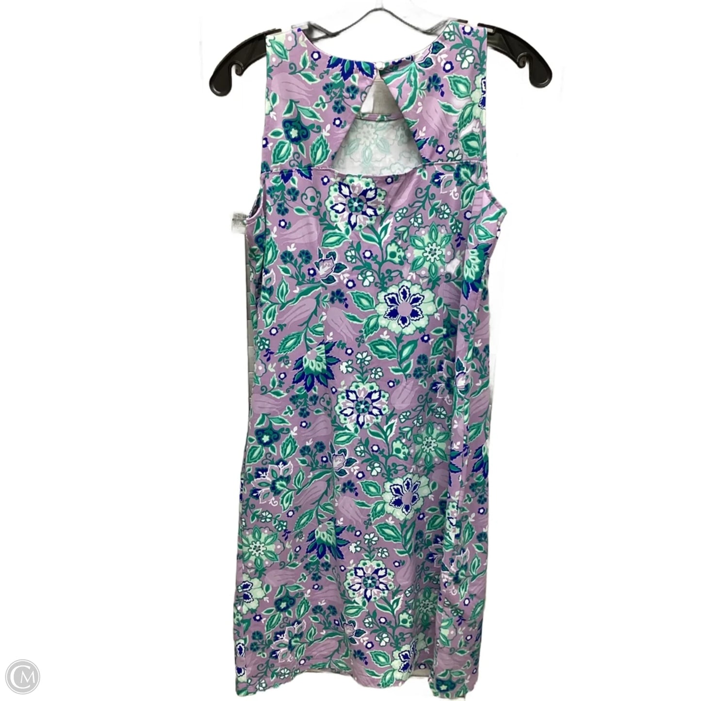 Dress Casual Midi By Talbots In Green & Purple, Size: S