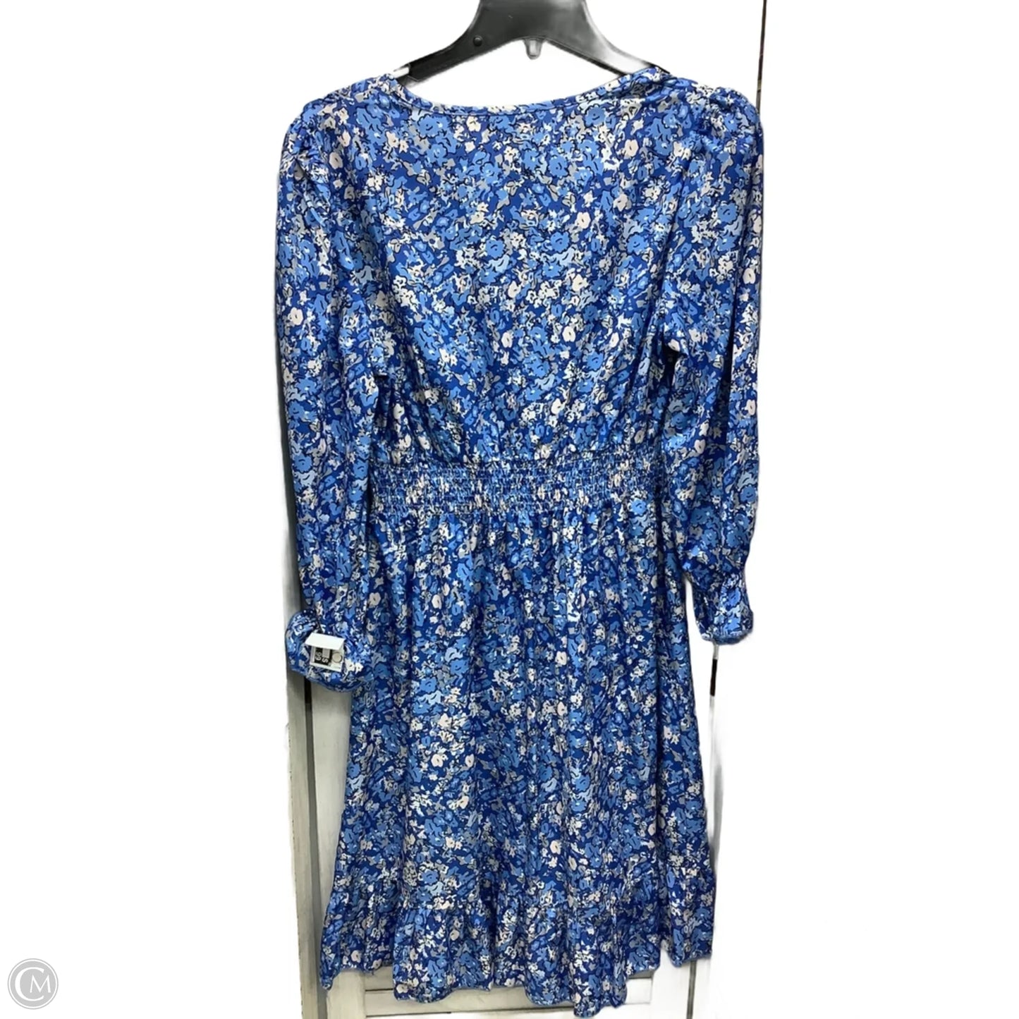 Dress Casual Midi By Clothes Mentor In Blue & White, Size: S