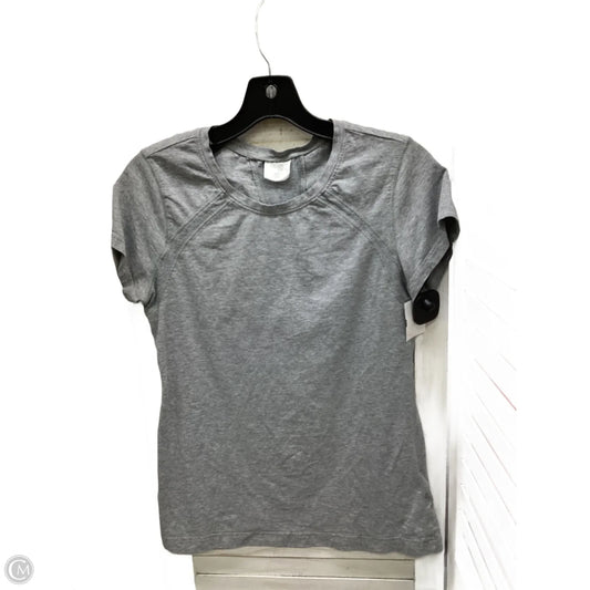 Athletic Top Short Sleeve By Danskin In Grey, Size: M