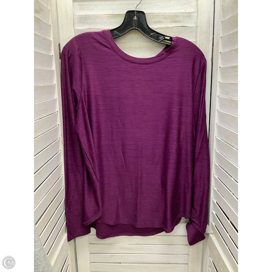 Top Long Sleeve By Dsg Outerwear In Purple, Size: L
