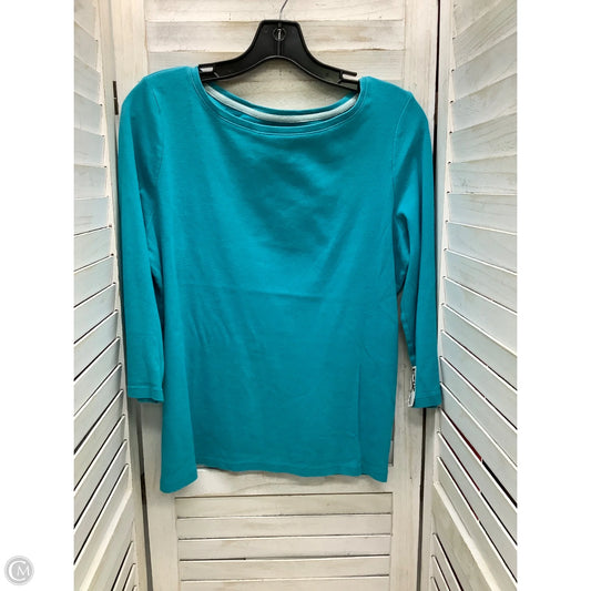 Top Long Sleeve By Talbots In Blue, Size: L