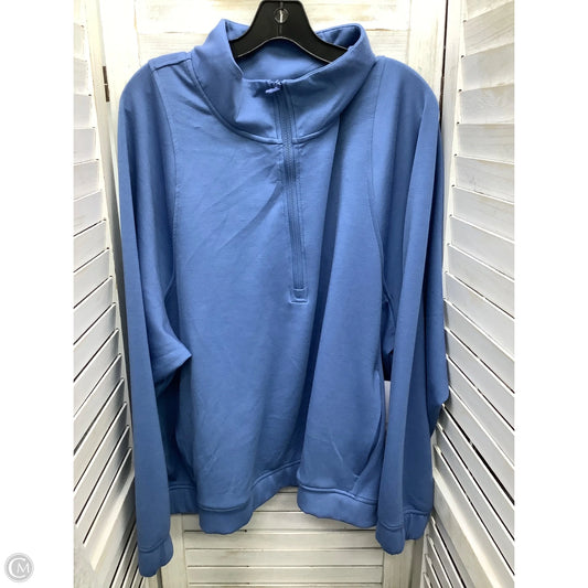 Athletic Jacket By Yogalicious In Blue, Size: 2x