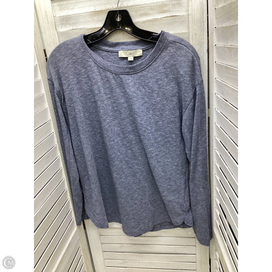 Top Long Sleeve By Loft In Grey, Size: S