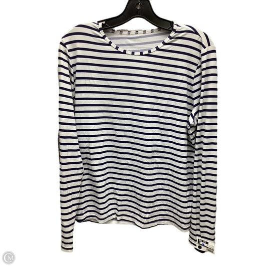 Top Long Sleeve By Lands End In Striped Pattern, Size: L